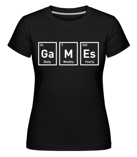 Games Periodic Design -  Shirtinator Women's T-Shirt - Black - Front