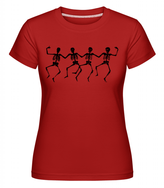 Dancing Skeletons -  Shirtinator Women's T-Shirt - Red - Vorn