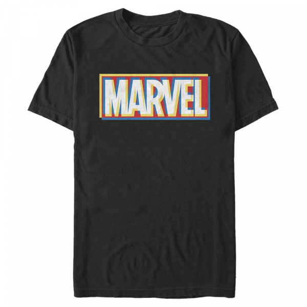 Marvel - Logo Offset - Men's T-Shirt - Black - Front