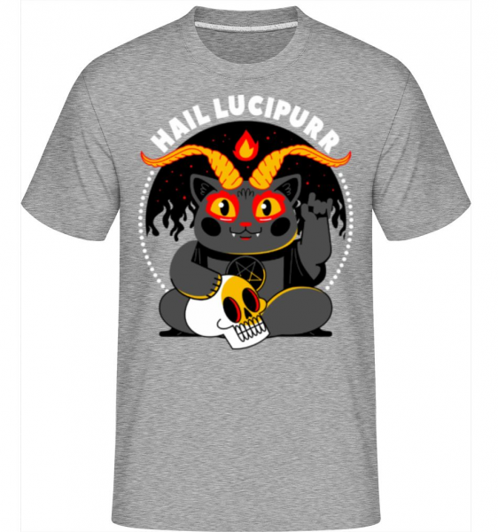 Hail Lucipurr -  Shirtinator Men's T-Shirt - Heather grey - Front