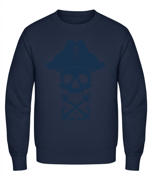 Pirate Skull - Classic Set-In Sweatshirt - Navy - Vorn
