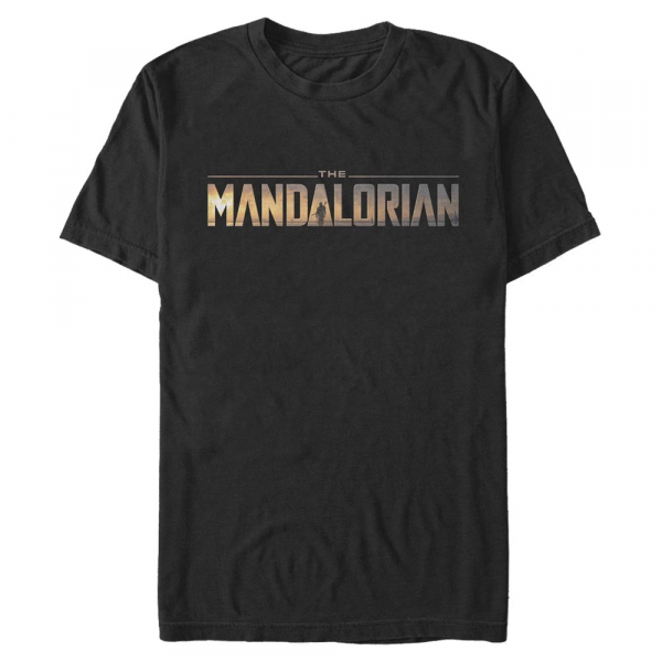 Star Wars - The Mandalorian - Logo Mandalorian - Men's T-Shirt - Black - Front