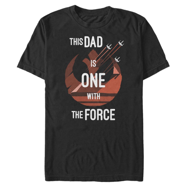 Star Wars - Rebel Dad Force One - Father's Day - Men's T-Shirt - Black - Front