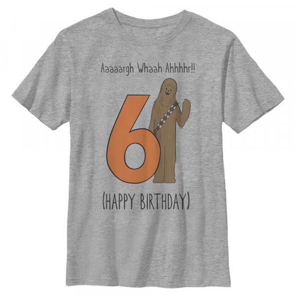 Star Wars - Chewbacca Whaah Birthday - Birthday - Kids T-Shirt - Heather grey - Front