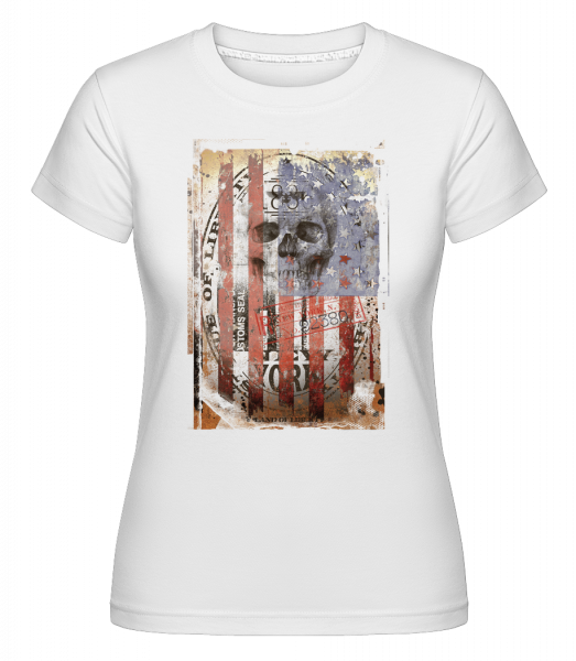 New York Skull -  Shirtinator Women's T-Shirt - White - Vorn
