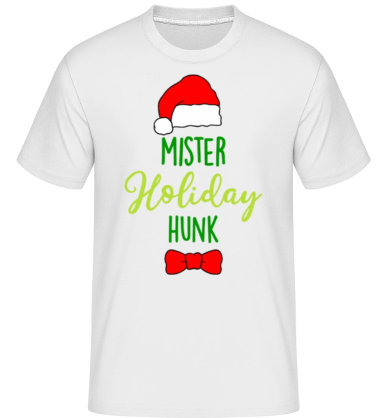 Mister Holy Hunk -  Shirtinator Men's T-Shirt - White - Front