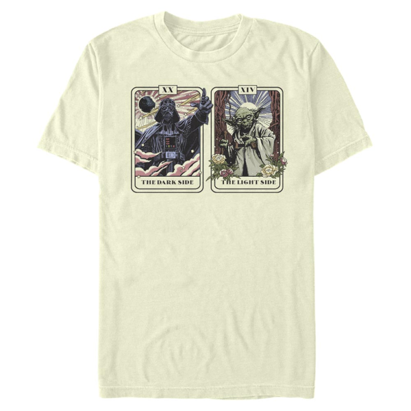 Star Wars - Vader & Yoda Vader Yoda Tarot - Men's T-Shirt - Cream - Front
