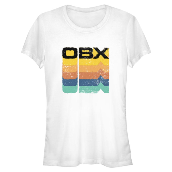 Netflix - Outer Banks - Text OBX Rainbow Stack - Women's T-Shirt - White - Front