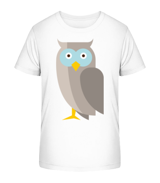 Owl Comic - Kid's Bio T-Shirt Stanley Stella - White - Front
