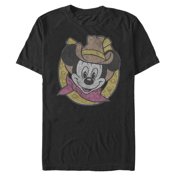 Disney Classics - Mickey Mouse - Mickey Cowboy - Men's T-Shirt - Black - Front