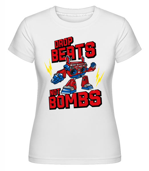 Boombox Robot -  Shirtinator Women's T-Shirt - White - Vorn