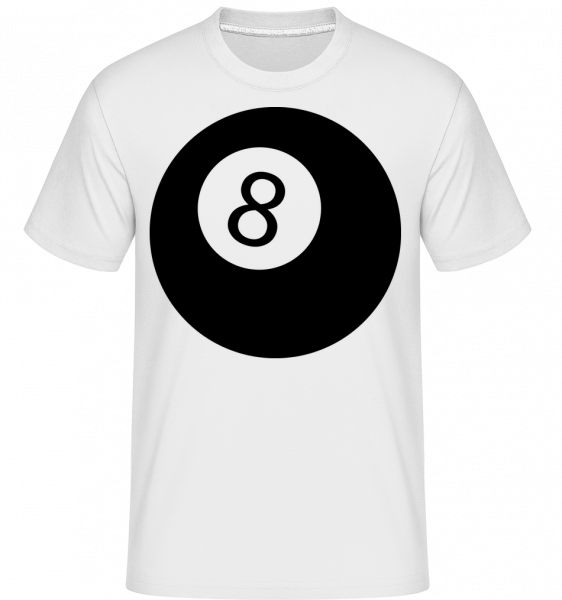 Billiard Ball -  Shirtinator Men's T-Shirt - White - Vorn
