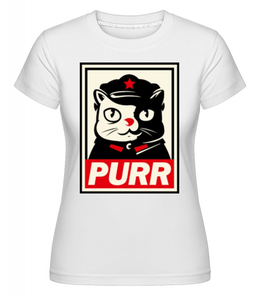 Purr -  Shirtinator Women's T-Shirt - White - Front