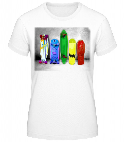 Crazy Boards - Women's Basic T-Shirt - White - Front