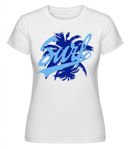 Surf Icon Blue -  Shirtinator Women's T-Shirt - White - Vorn