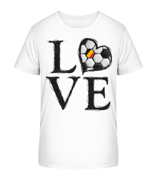 Football Love Belgium - Kid's Bio T-Shirt Stanley Stella - White - Front