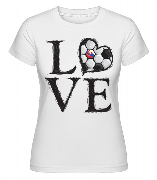 Football Love Slovakia -  Shirtinator Women's T-Shirt - White - Vorn