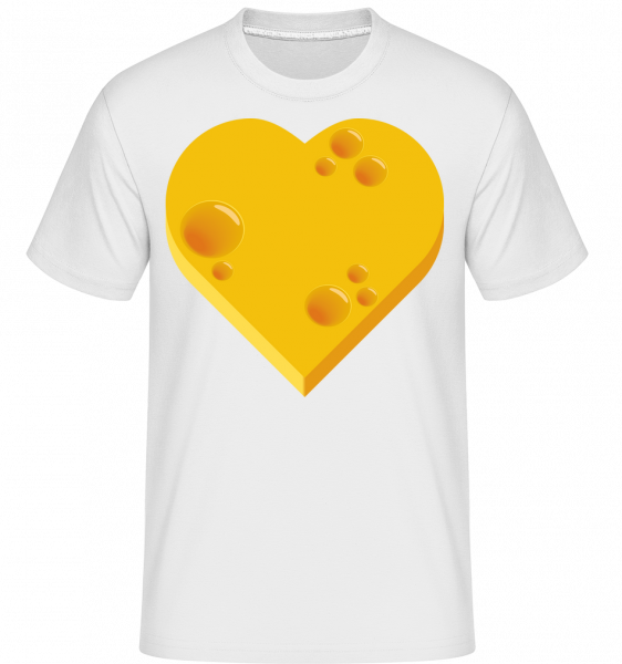 Cheese Heart -  Shirtinator Men's T-Shirt - White - Vorn