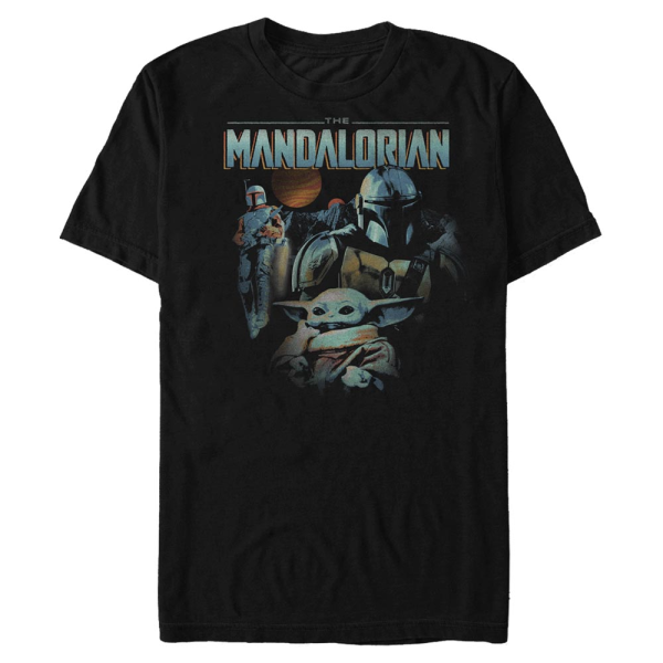 Star Wars - The Mandalorian - Skupina Bobas Back - Men's T-Shirt - Black - Front