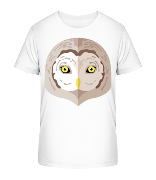 Owl Comic Shadow - Kid's Bio T-Shirt Stanley Stella - White - Front