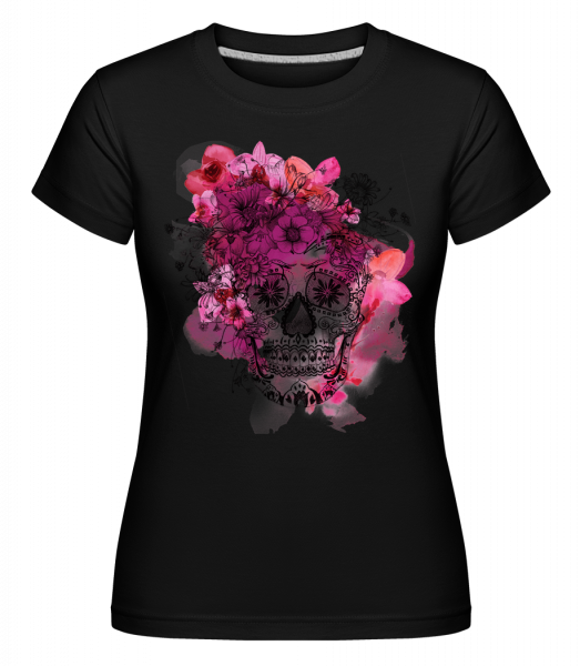 Día de los Muertos Skull -  Shirtinator Women's T-Shirt - Black - Vorn