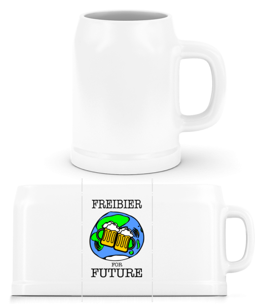 Freibier For Future - Beer Mug - White - Front