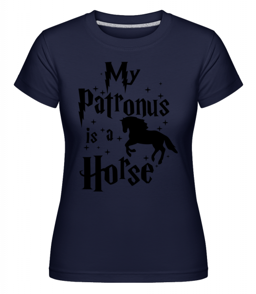 My Patronus Is A Horse -  Shirtinator Women's T-Shirt - Navy - Vorn