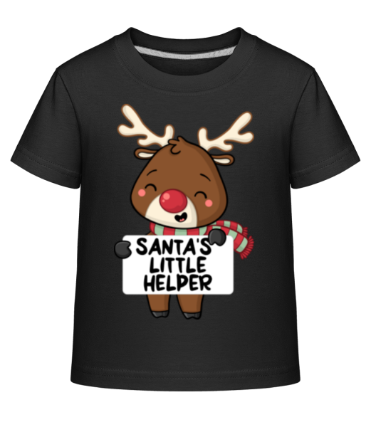 Santas Little Helper - Kid's Shirtinator T-Shirt - Black - Front