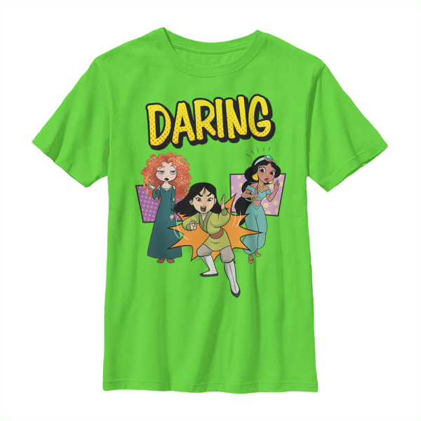 Disney Princesses - Skupina Showoff Comic Trio - Kids T-Shirt - Lime - Front