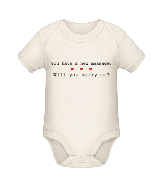 New Message: Will You Marry Me? - Organic Baby Body - Cream - Front