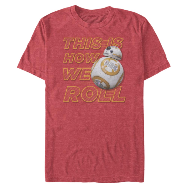 Star Wars - Episode 7 - BB-8 This Is How We Roll Sideways - Men's T-Shirt - Heather red - Front