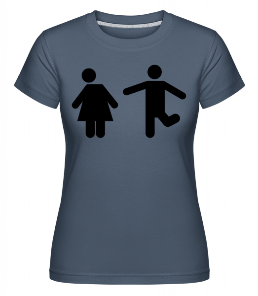 Woman And Man Logo -  Shirtinator Women's T-Shirt - Denim - Vorn