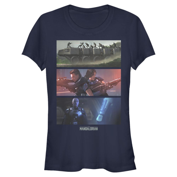 Star Wars - The Mandalorian - Skupina MandoMon Epi6 Playtime - Women's T-Shirt - Navy - Front