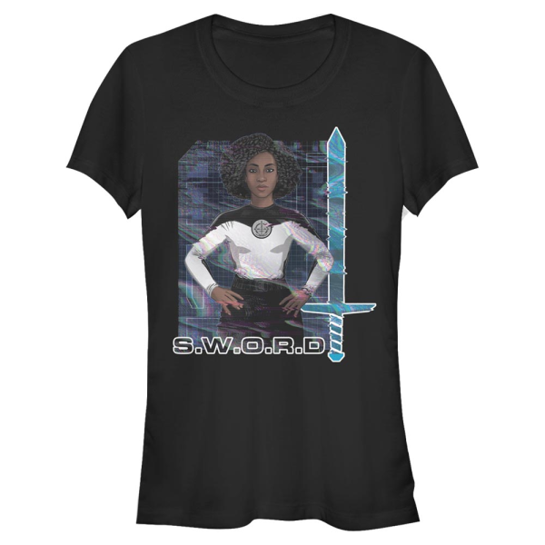 Marvel - WandaVision - Monica Rambeau Digital Wanda - Women's T-Shirt - Black - Front
