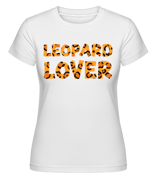 Leopard Lover -  Shirtinator Women's T-Shirt - White - Front