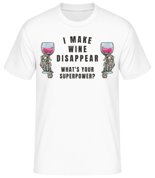I Make Wine Disappear - Men's Basic T-Shirt - White - Front