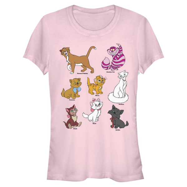 Disney Classics - Mickey Mouse - Skupina Disney Cats Grid - Women's T-Shirt - Pink - Front