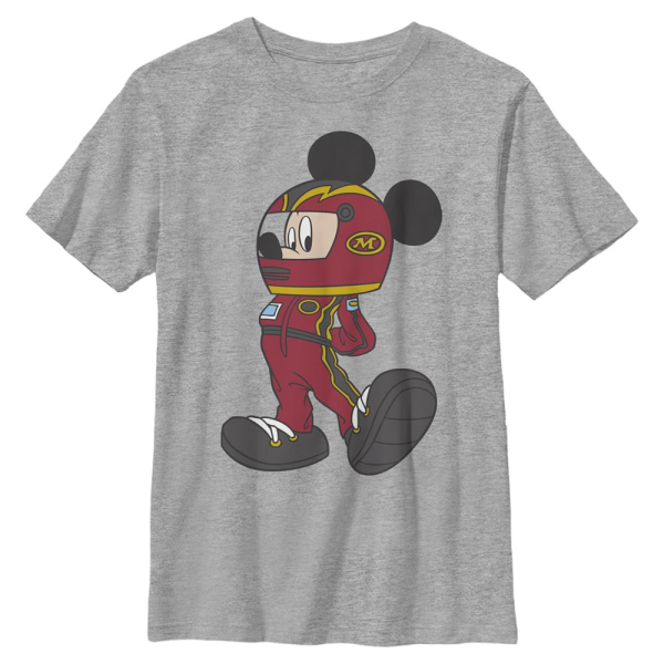Disney - Mickey Mouse - Mickey Mouse Mickey Racecar Driver - Kids T-Shirt - Heather grey - Front