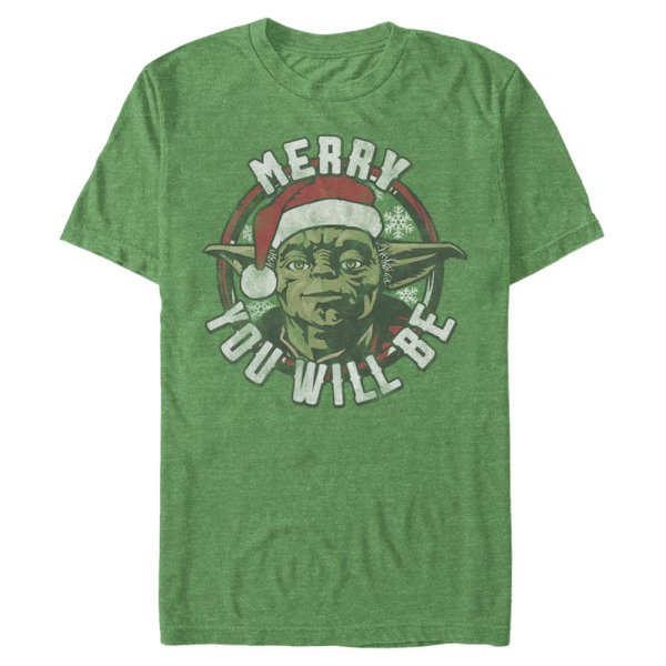 Star Wars - Yoda Believe You Must - Christmas - Men's T-Shirt - Heather green - Front