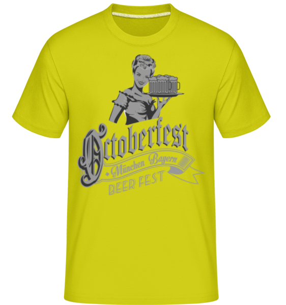 Oktoberfest Beer Fest -  Shirtinator Men's T-Shirt - Lime - Front