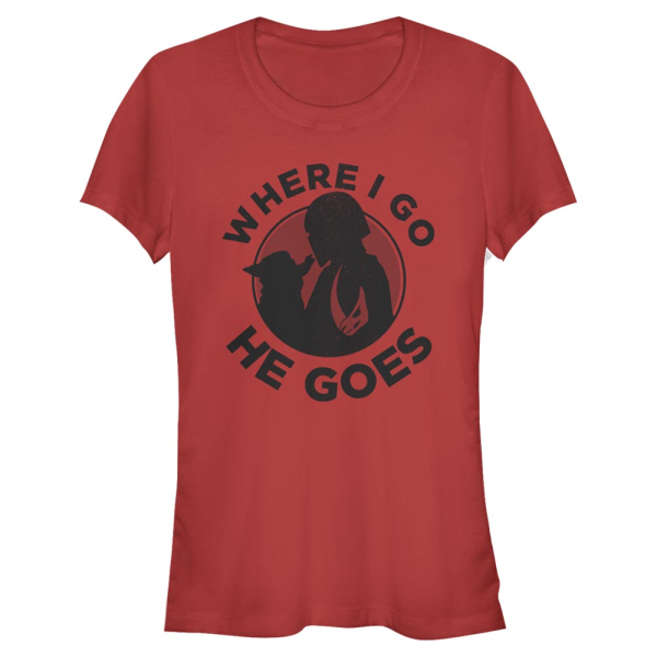 Star Wars - The Mandalorian - Skupina Where I Go He Goes - Women's T-Shirt - Red - Front