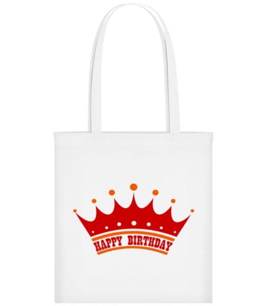 Happy Birthday Crown - Tote Bag - White - Front
