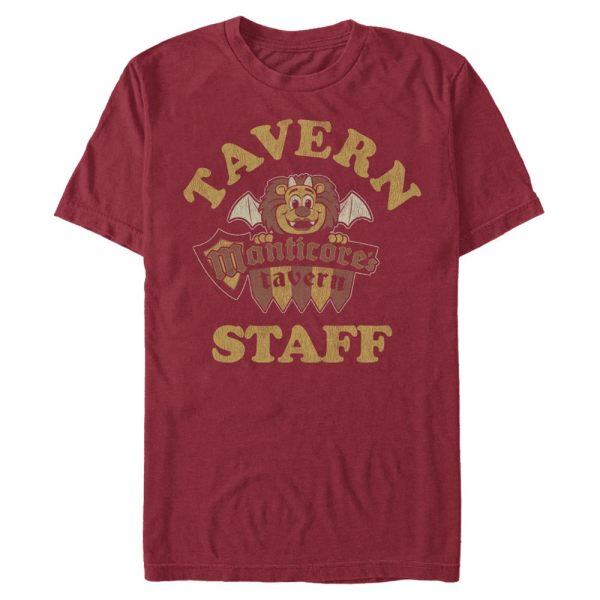Pixar - Onward - Manticore Tavern Staff Back - Men's T-Shirt - Cherry - Front