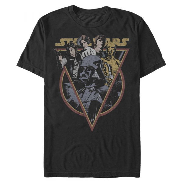 Star Wars - Skupina Retro - Men's T-Shirt - Black - Front