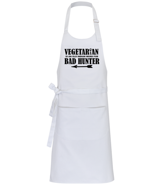 Vegetarian Bad Hunter - Professional Apron - White - Front