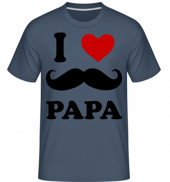 I Love Papa -  Shirtinator Men's T-Shirt - Denim - Vorn