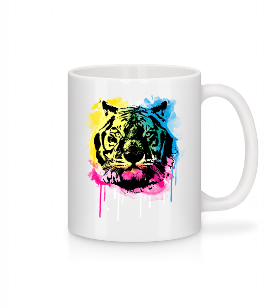 Multicolor Tiger - Mug - White - Vorn