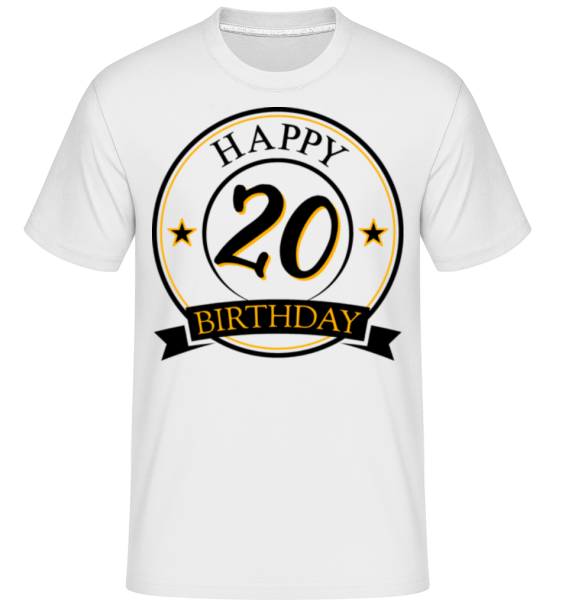 Happy Birthday 20 -  Shirtinator Men's T-Shirt - White - Front