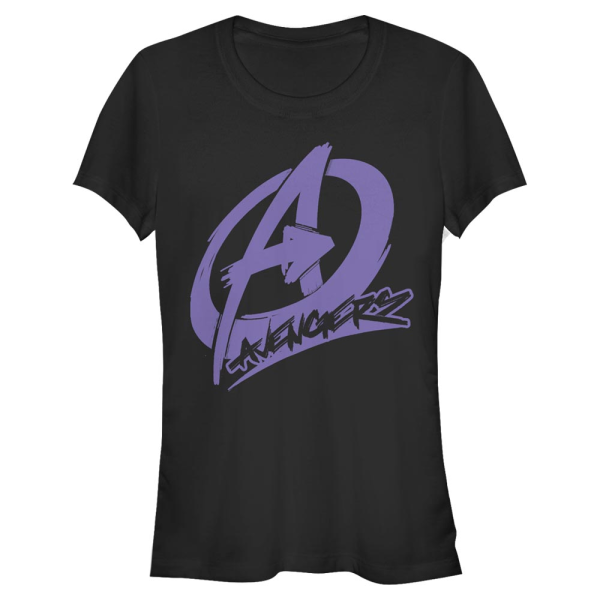 Marvel - Logo Avenger Graffiti - Women's T-Shirt - Black - Front