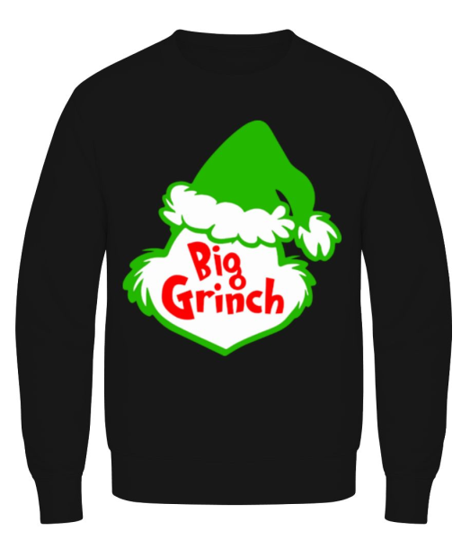 Big Grinch - Men's Sweatshirt - Black - Front